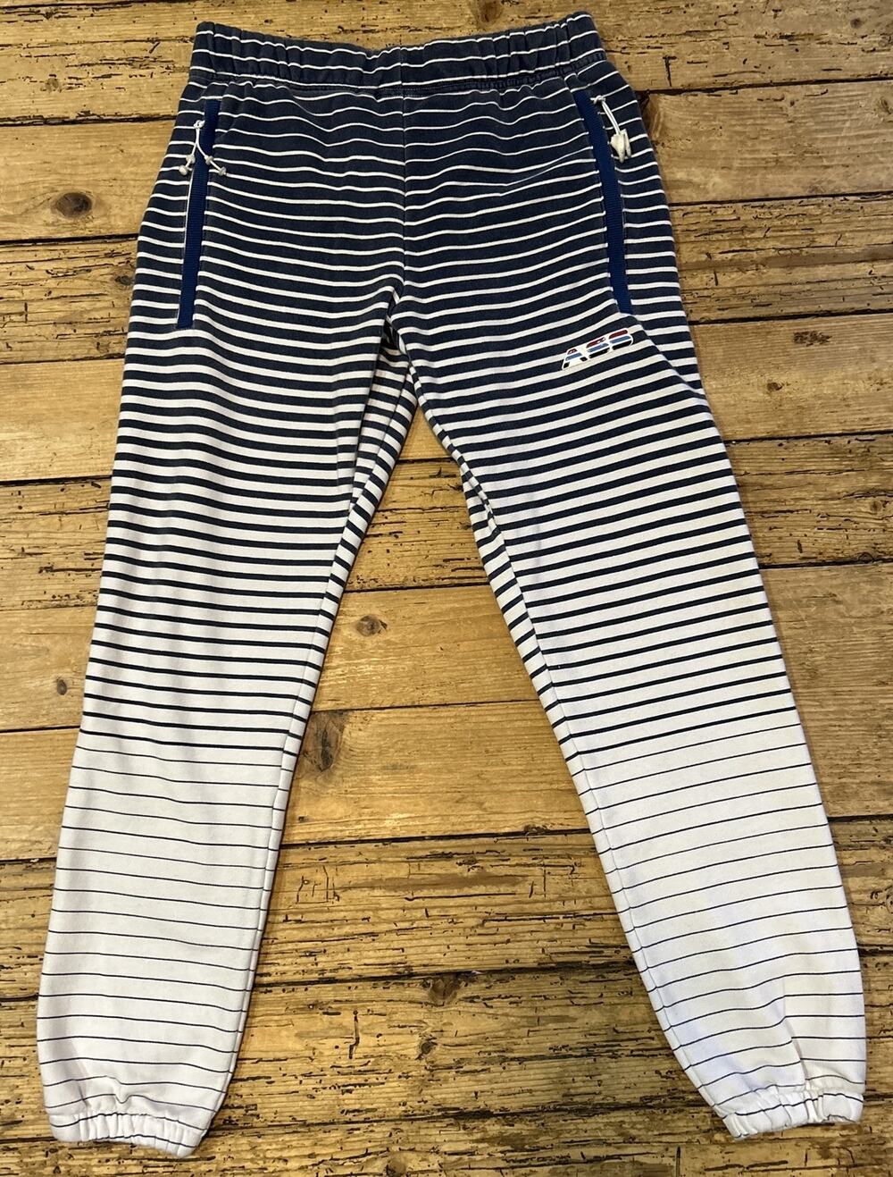 Adam Selman Sport Women’s Size S Blue/White Striped Sweatpants Jogger